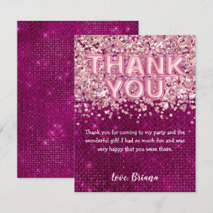 Hartelijk dank, mevrouw Magenta roze ballonnen Kaart