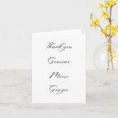 Hartelijk dank, mevrouw Merci-Grazie Blank Kaart (Gele Bloem)