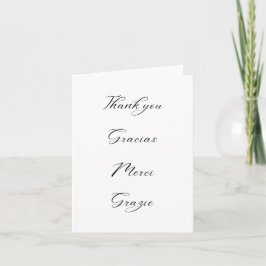Hartelijk dank, mevrouw Merci-Grazie Blank Kaart
