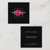 Hartelijk dank, mevrouw Moody Fuchsia Blauwgroen,  Notitiekaartje (Voorkant / Achterkant)