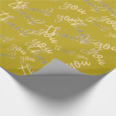 Hartelijk dank, mevrouw Mustard Kraft Gold Weddend Cadeaupapier (Hoek)