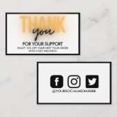 Hartelijk dank, mevrouw Neon Trendy Instagram. Visitekaartje (Voorkant / Achterkant)