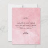 Hartelijk dank, mevrouw Pink Peonies Perfume Kaart (Achterkant)