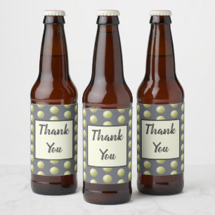 Hartelijk dank, mevrouw Polka Dot Gold Grey. Bier Etiket