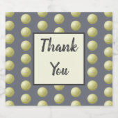 Hartelijk dank, mevrouw Polka Dot Gold Grey. Bier Etiket (Enkel label)