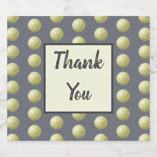 Hartelijk dank, mevrouw Polka Dot Gold Grey. Bier Etiket (Enkel label)