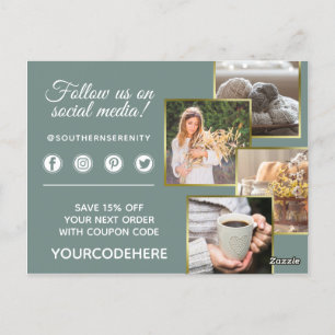 Hartelijk dank, mevrouw Rustic Southern Cotton 4-F Briefkaart