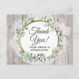 Hartelijk dank, mevrouw Rustic Southern Waterverf Briefkaart