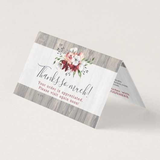 Hartelijk dank, mevrouw Rustic Wood Southern Count Kaart (Voorkant)