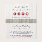 Hartelijk dank, mevrouw Rustic Wood Southern Count Kaart (Binnenkant ongevouwen)