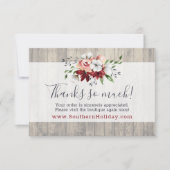 Hartelijk dank, mevrouw Rustic Wood Southern Count Kaart (Voorkant)