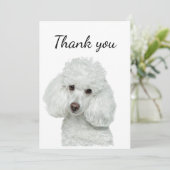 Hartelijk dank, mevrouw White Podle Dog Pet Animal Bedankkaart (Staand voorkant)