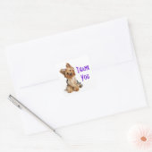Hartelijk dank, mevrouw Yorkshire Terrier Puppy Do Vierkante Sticker (Envelop)