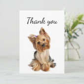 Hartelijk dank, mevrouw Yorkshire Terrier Yorkie D Bedankkaart (Staand voorkant)
