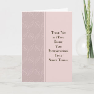 Hartelijk dank, mijnheer de arts, voor uw patiënte kaart