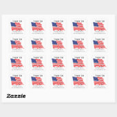 Hartelijk dank, mijnheer Patriotic  American Flag  Vierkante Sticker (Vel)