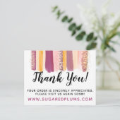 Hartelijk dank, mijnheer Plum Paars & Gold Paint S Briefkaart (Staand voorkant)