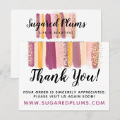 Hartelijk dank, mijnheer Plum Paars & Gold Paint S Briefkaart (Voorkant / Achterkant)