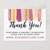 Hartelijk dank, mijnheer Plum Paars & Gold Paint S Briefkaart (Voorkant)