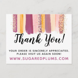 Hartelijk dank, mijnheer Plum Paars & Gold Paint S Briefkaart