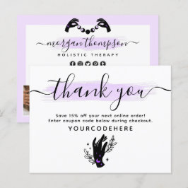 Hartelijk dank: minimalistische handenmotor Logo 4 Briefkaart