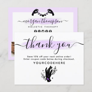 Hartelijk dank: minimalistische handenmotor Logo 4 Briefkaart