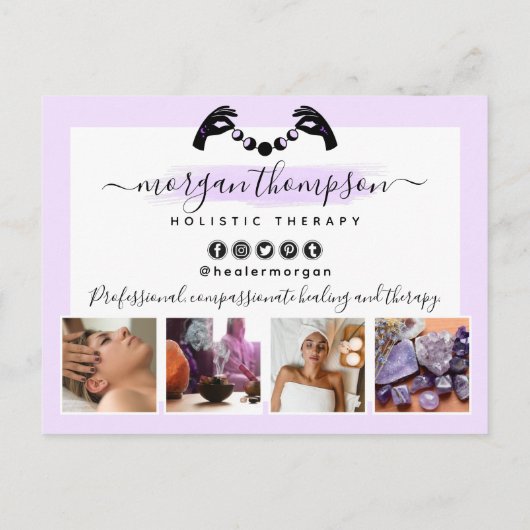 Hartelijk dank: minimalistische handenmotor Logo 4 Briefkaart (Achterkant)