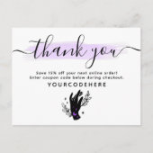 Hartelijk dank: minimalistische handenmotor Logo 4 Briefkaart (Voorkant)