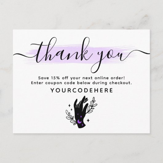 Hartelijk dank: minimalistische handenmotor Logo 4 Briefkaart (Voorkant)