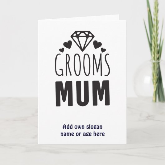Hartelijk dank, moeder van Groom Bridal Party Flor Kaart (Voorkant)