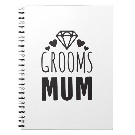 Hartelijk dank, moeder van Groom Bridal Party Flor Notitieboek (Voorkant)