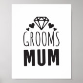 Hartelijk dank, moeder van Groom Bridal Party Flor Poster (Voorkant)