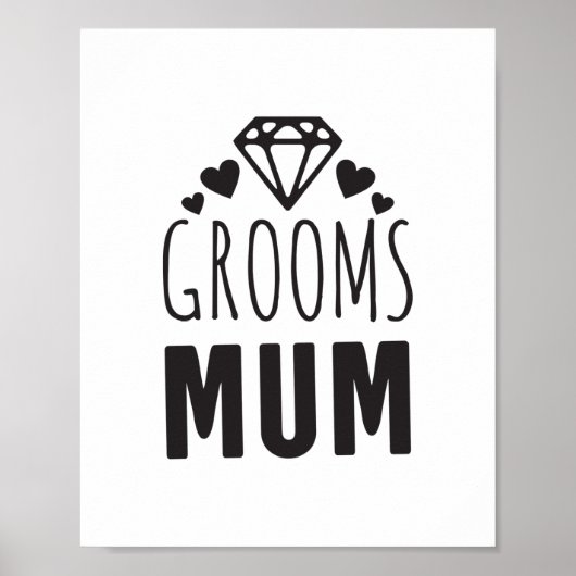 Hartelijk dank, moeder van Groom Bridal Party Flor Poster