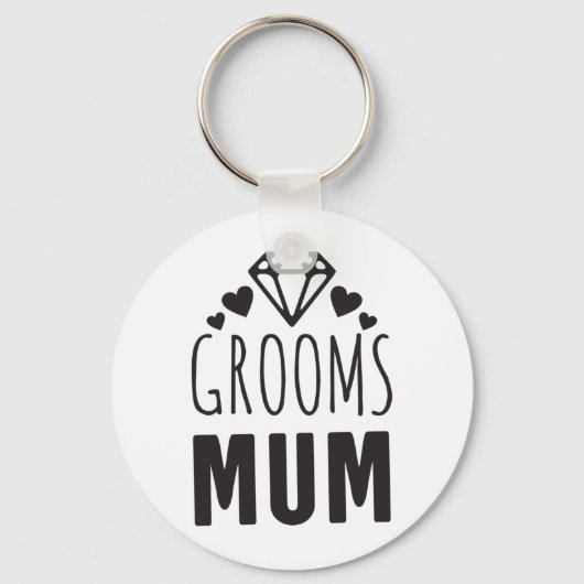 Hartelijk dank, moeder van Groom Bridal Party Flor Sleutelhanger (Voorkant)