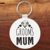 Hartelijk dank, moeder van Groom Bridal Party Flor Sleutelhanger (Voorkant)