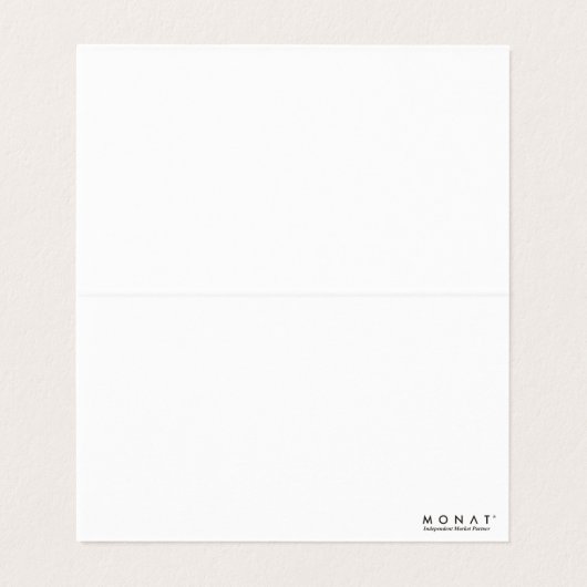 Hartelijk dank, Monat Visitekaartje (Binnenkant ongevouwen)