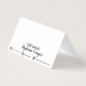 Hartelijk dank, Monat Visitekaartje (Achterkant)