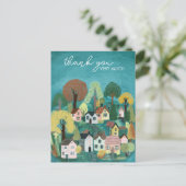 HARTELIJK DANK Mooie Illustratie van een Landelijk Briefkaart (Staand voorkant)