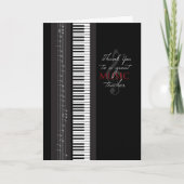 Hartelijk dank, muziekleraar bedankkaart (Voorkant)