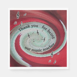 Hartelijk dank, muziekleraar Eindjaar maaltijdpens Servet