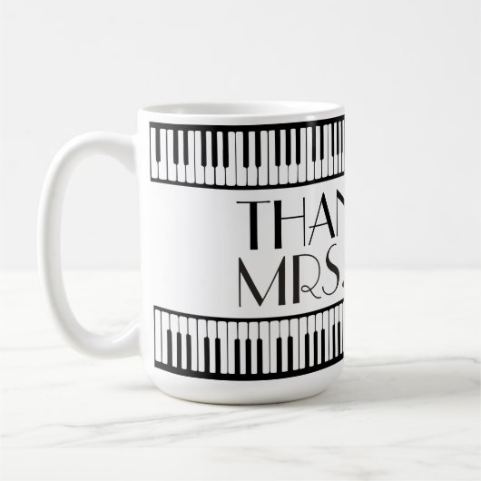 Hartelijk dank, muziekleraar koffiemok (Links)