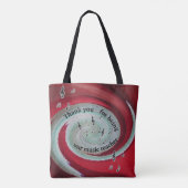 Hartelijk dank, muzieknoleraar Rode Swirls Musical Tote Bag (Achterkant)