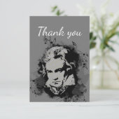 Hartelijk dank, muzikant Beethoven Piano Bedankkaart (Staand voorkant)