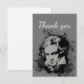 Hartelijk dank, muzikant Beethoven Piano Bedankkaart (Voorkant / Achterkant)
