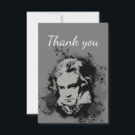 Hartelijk dank, muzikant Beethoven Piano Bedankkaart<br><div class="desc">Hartelijk dank, Bedankt, muzikant Beethoven Piano Blank aan de achterkant om uw eigen boodschap toe te voegen</div>