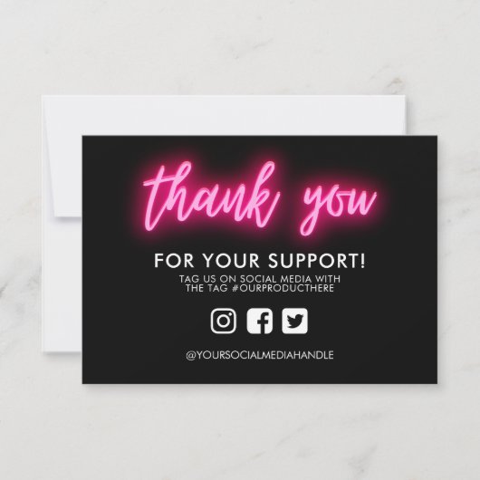 Hartelijk dank, Neon Custom Media Insert (Voorkant)