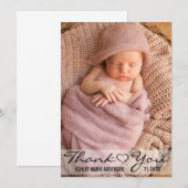 Hartelijk dank, nieuwe babymoderne fotokaart bedankkaart (Voorkant / Achterkant)