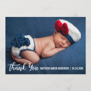 Hartelijk dank, nieuwe babymoderne kaart W