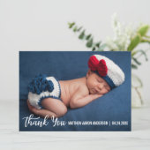 Hartelijk dank, nieuwe babymoderne kaart W (Staand voorkant)