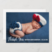 Hartelijk dank, nieuwe babymoderne kaart W (Voorkant / Achterkant)